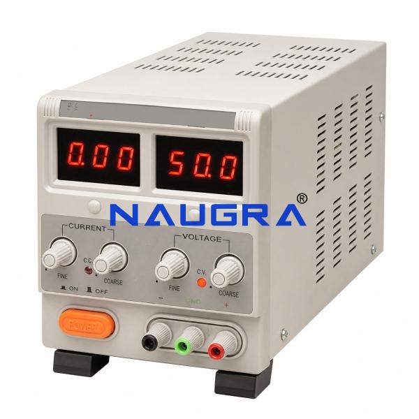 Power Supply (D.C) Regulated (Digital) 0-30V: Capacity: 1A for Physics Lab