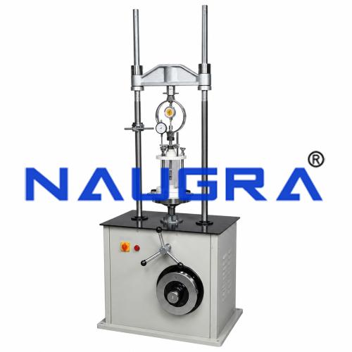 Triaxial Shear Apparatus (Motorised) Single Speed For Testing Lab for Soil Testing Lab