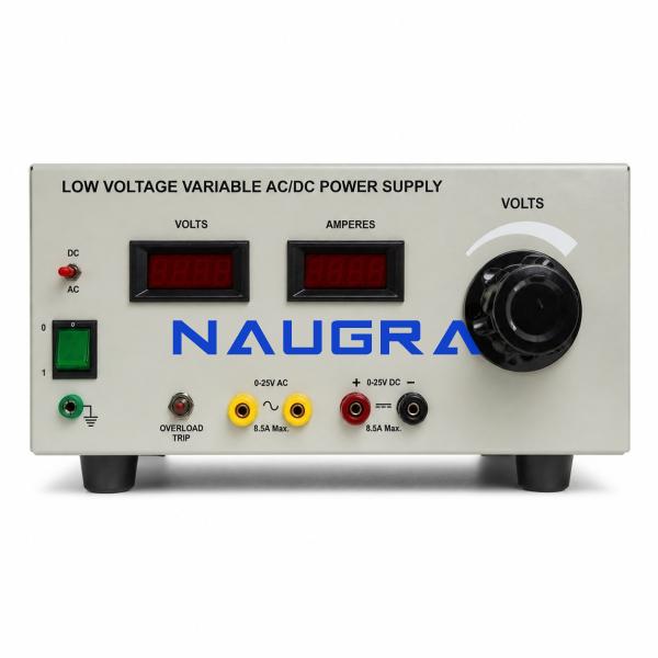 Power Supply AC/DC Low Voltage with Display Meter for Physics Lab